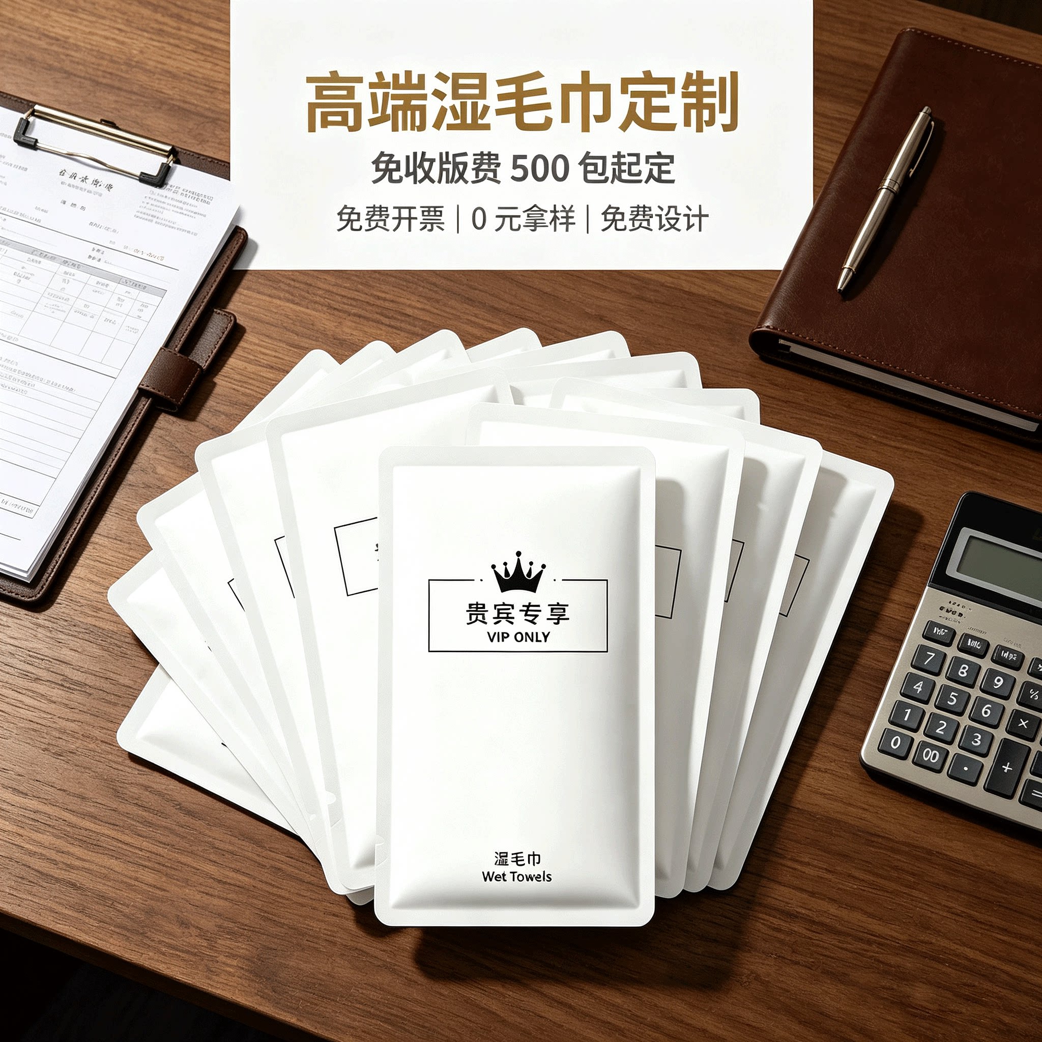 饭店一次性湿毛巾酒店餐饮独立包装加厚纯棉小毛巾商用湿毛巾定制