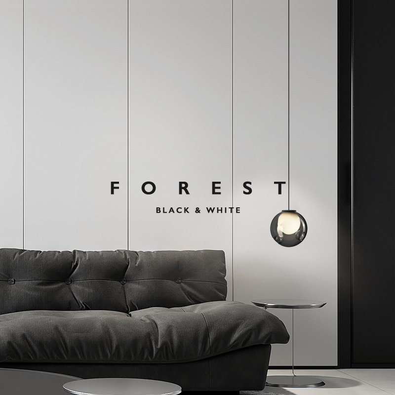 意式极简卧室床头小吊灯现代简约高端艺术手工设计师吧台玻璃灯具