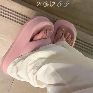 女夏季 网红厚底人字拖鞋 外穿增高夹脚eva防滑踩屎感海边沙滩凉拖