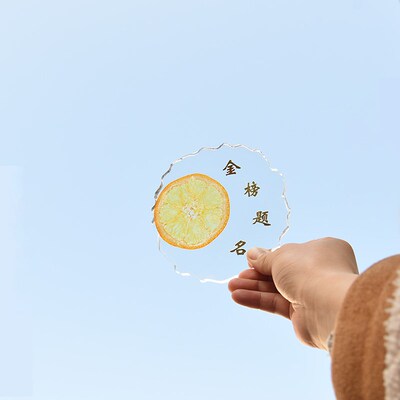 儿童水晶滴胶手工课杯垫吊坠材料包模具双面押花入门毕业团建