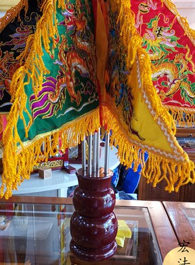 道用品五龙旗葫令旗底座绞金精品五龙旗台湾版五T色旗刺绣五龙旗