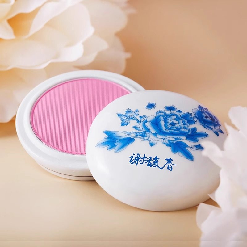 谢馥春青花瓷胭脂粉饼 修容腮红自然裸妆 不易脱色古风珠光桃粉色,彩妆/香水/美妆工具,腮红/胭脂,淘宝优惠券,粉丝福利购,淘宝优惠卷