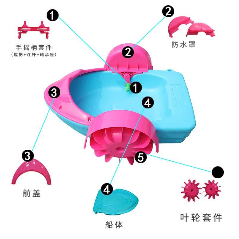 儿童手摇船成人碰碰船双人母子充气水池游泳池水上乐园碰撞手划船