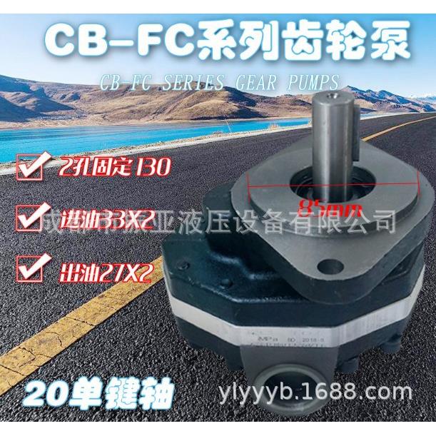 中高压单级齿轮油泵CB-FC10/16/20/25/32/40/50/63-FL液压齿轮泵