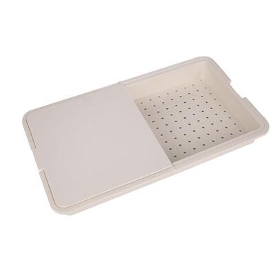 IHARA日本进口多功能切菜板可沥水三合一砧板双层翻盖式塑料菜板