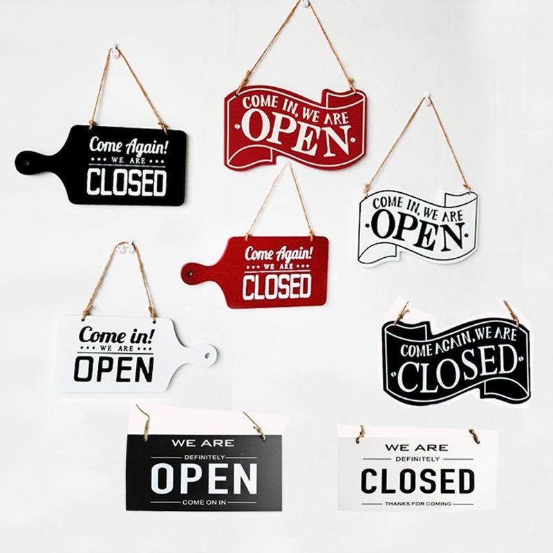 现代简约挂牌木质门店店铺装饰指示牌木制工艺品店门口挂饰门牌