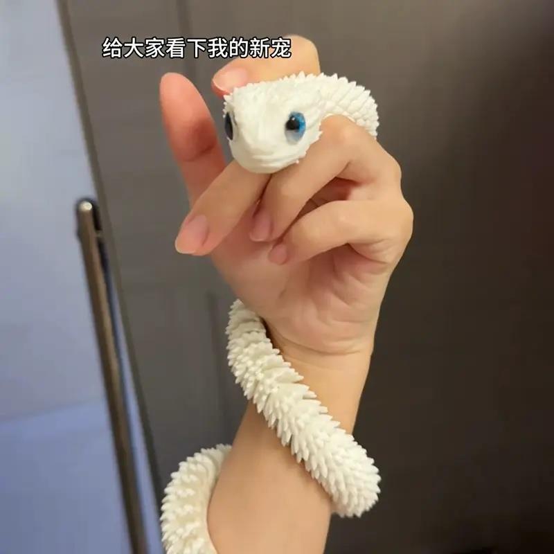 3d打印蛇全关节可动蝰蛇仿真动物桌面摆件摆摊爆款儿童玩具模型