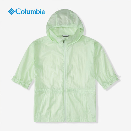 Columbia哥伦比亚正品女子户外休闲中长款透气防晒皮肤风衣WR0645