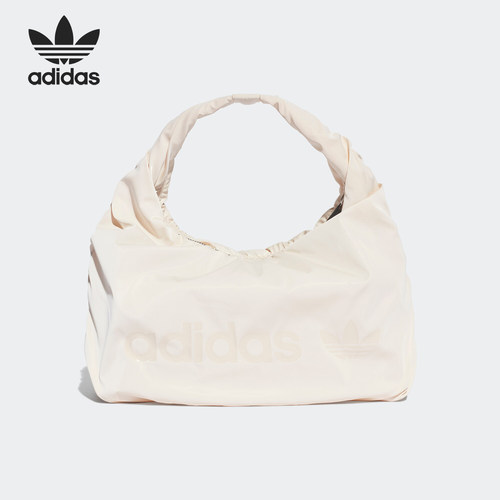 Adidas/阿迪达斯正品三叶草女士褶皱缎面腋下云朵包HK0158