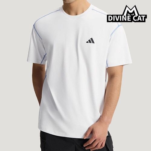 Adidas/阿迪达斯正品LOOSE T-SHIRT男士运动凉感短袖T恤KZ2247