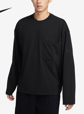 Nike/耐克正品新款男士圆领宽松运动休闲长袖T恤FB7820-010