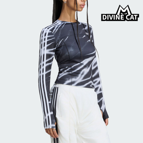 Adidas/阿迪达斯正品女士休闲舒适套头修身运动长袖T恤LH1951