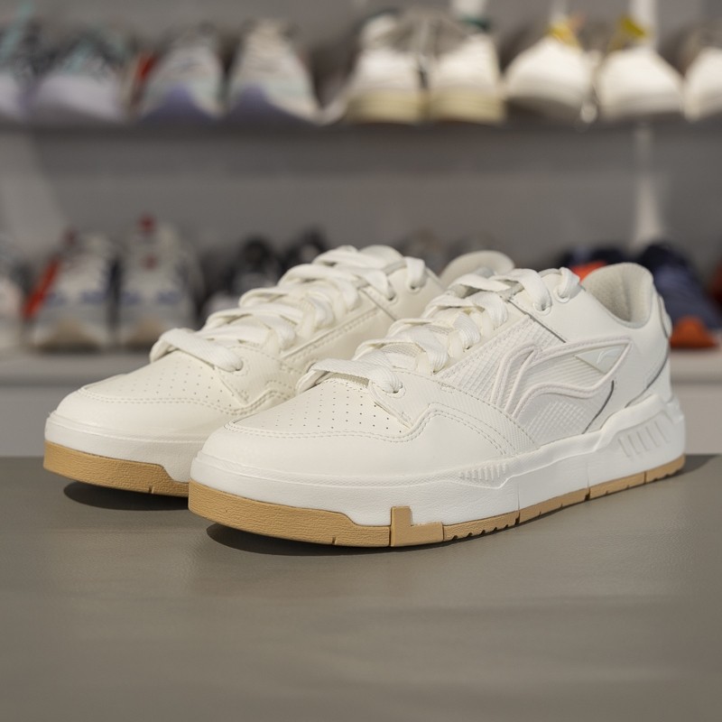 李宁正品COMMOM 80s男子舒适软弹低帮防滑经典休闲鞋AGCV051-1