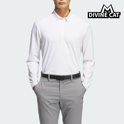 Adidas/阿迪达斯正品2025男士透气套头翻领运动长袖POLO衫JM7115