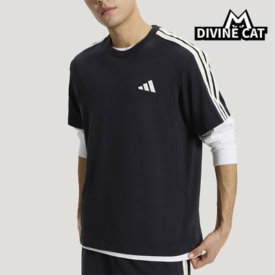 Adidas/阿迪达斯正品2026年男士日常休闲经典运动短袖T恤KR2490