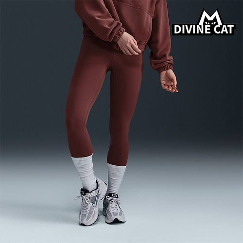 Nike/耐克正品2025秋季款女士耐穿运动高腰紧身长裤DQ6014-218