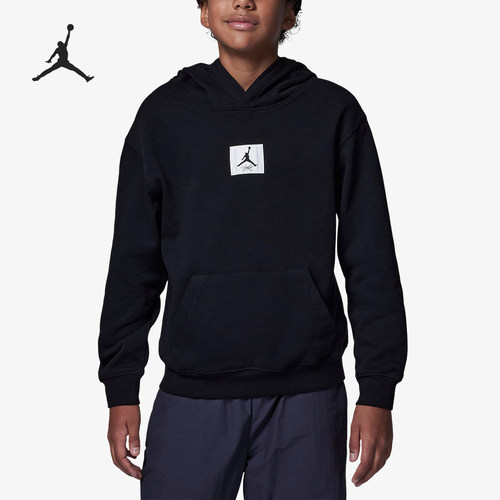 Nike/耐克正品Jordan大童薄绒针织运动连帽套头卫衣FZ6403