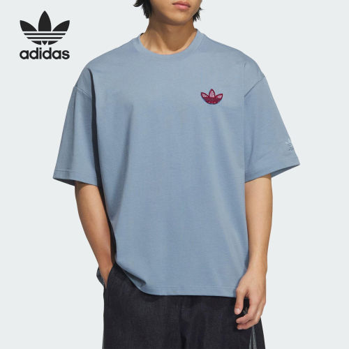 Adidas/阿迪达斯正品三叶草男士圆领简约针织短袖T恤KE5892