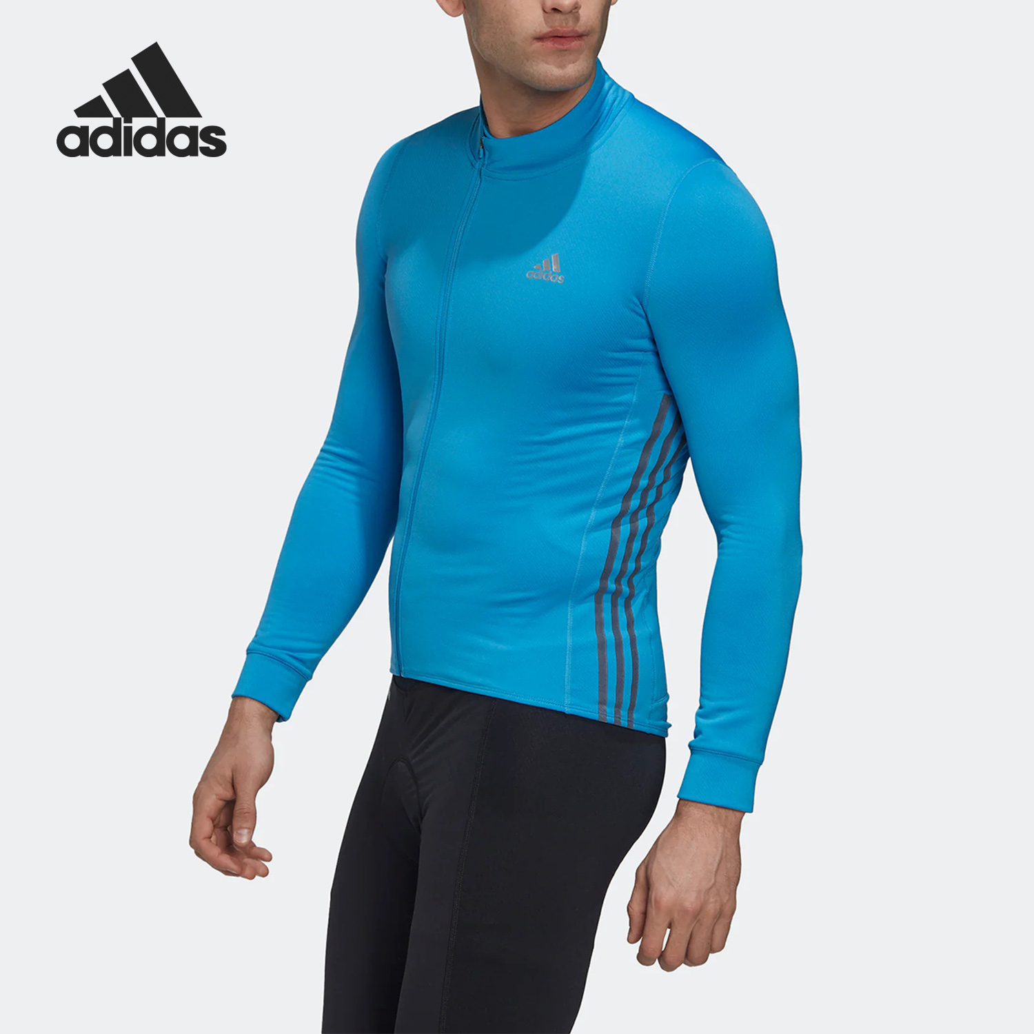 Adidas/阿迪达斯正品男子立领休闲骑行运动夹克外套HM8859
