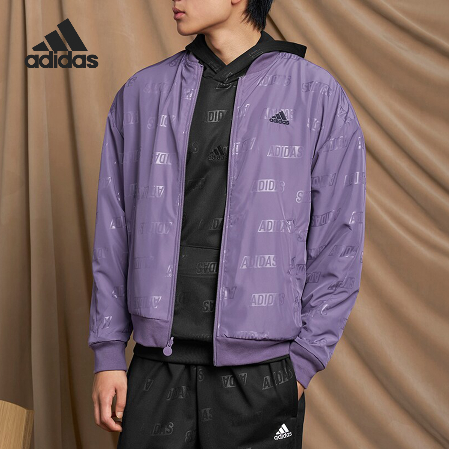 Adidas/阿迪达斯正品新款男士双面穿加绒运动休闲外套HY1284