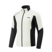 拼接棉服AJMV081 加绒保暖立体裁剪修身 李宁正品 跑步系列男女款