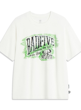 Lining/李宁正品反伍BADFIVE男女同款宽松短袖文化短袖AHST519