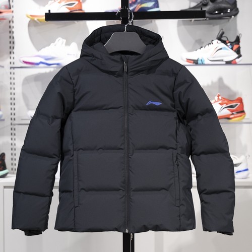 李宁正品男大童保暖连帽羽绒服