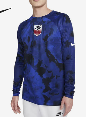 Nike/耐克正品春秋男士复古印花足球柔软长袖T恤DN0671-452