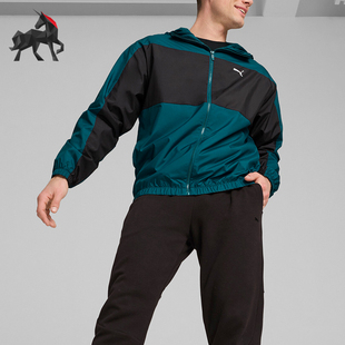 Puma/彪马正品Mesh Lined Windbreaker男士运动休百搭闲连帽外套
