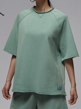 Nike/耐克正品JORDAN女士宽松针织透气运动短袖IB9851-017