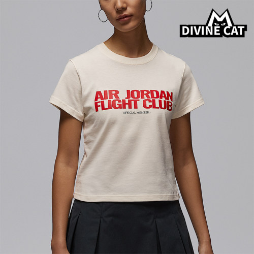 Nike/耐克正品JORDAN女士圆领套头透气经典运动短袖IF3573-110