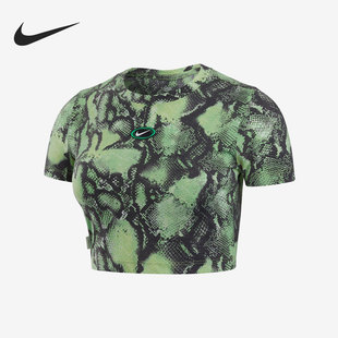 新款 当季 女子时尚 透气短款 362 Nike 印花T恤DV3318 耐克正品