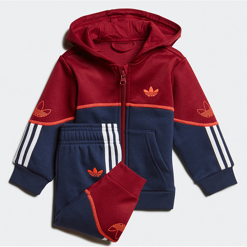 Adidas/阿迪达斯正品三叶草OUTLINE FZ宝宝婴童装运动套装FM4449