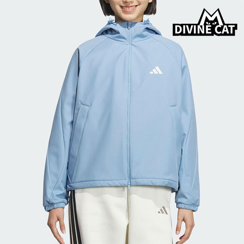 Adidas/阿迪达斯正品SOFTSHELL JACKET女士运动连帽外套KC0087