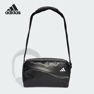 Adidas 2025女士亮泽感运动单肩斜挎包JX4032 阿迪达斯正品
