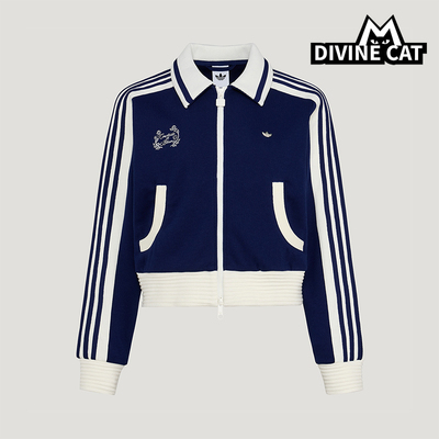 Adidas/阿迪达斯正品三叶草女士时尚针织短款轻盈夹克外套KY2150