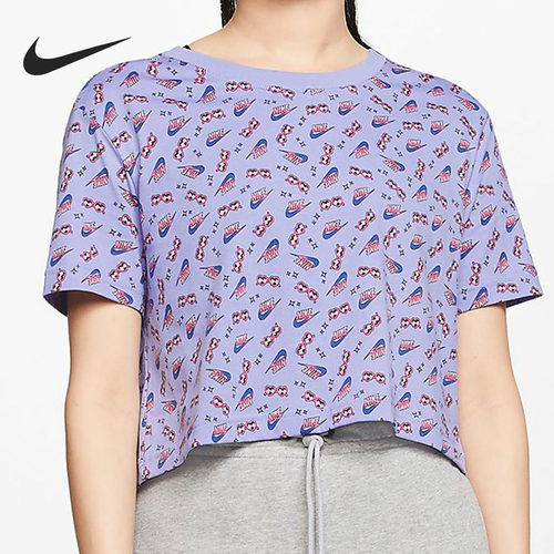 Nike/耐克正品当季新款女子NSW TEE CROP SUMMER FUN 2 T恤CU9698