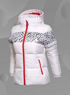 李宁羽绒服运动休闲训练系列冬季新款女保暖舒适短羽绒服AYML012