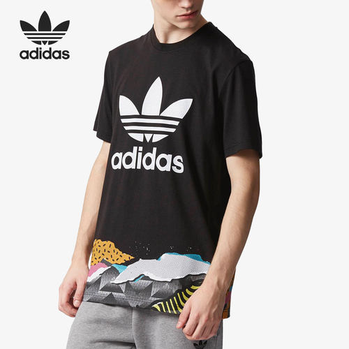 Adidas/阿迪达斯正品当季新款男子休闲透气运动短袖 BQ0923