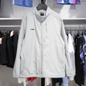 男子简约百搭加绒立领运动休闲外套AJDU301 李宁正品 2024新款