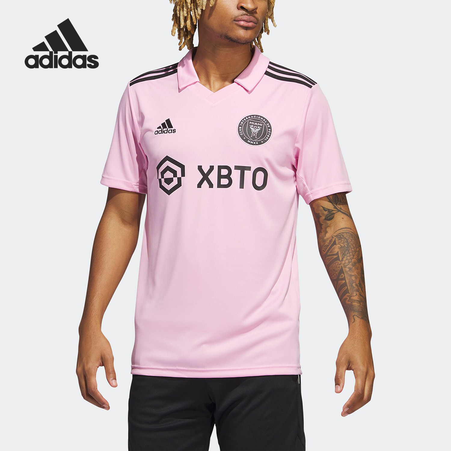Adidas/阿迪达斯正品迈阿密国际主场男子运动短袖T恤JE9701