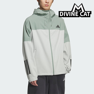 Adidas/阿迪达斯正品2025男女户外加绒保暖运动连帽夹克KF5253