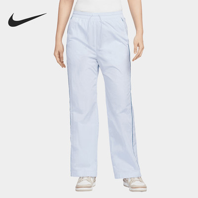 Nike/耐克正品2025新款女士梭织透气休闲阔腿长裤FV7656-423