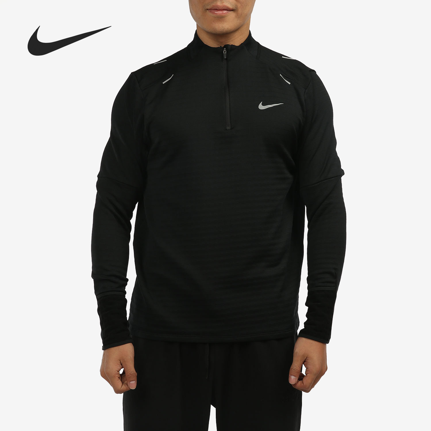 Nike/耐克正品男子舒适立领针织运动休闲长袖T恤 DD5663-010,运动服/休闲服装,运动T恤,淘宝优惠券,粉丝福利购,淘宝优惠卷