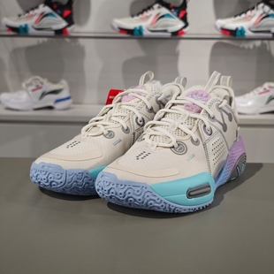 李宁正品2024新款全城9男子时尚低帮耐磨缓震实战篮球鞋ABPU037-1