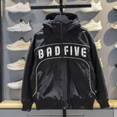 李宁正品 反伍BADFIVE男子户外休闲运动训练保暖连帽棉服AJMW005