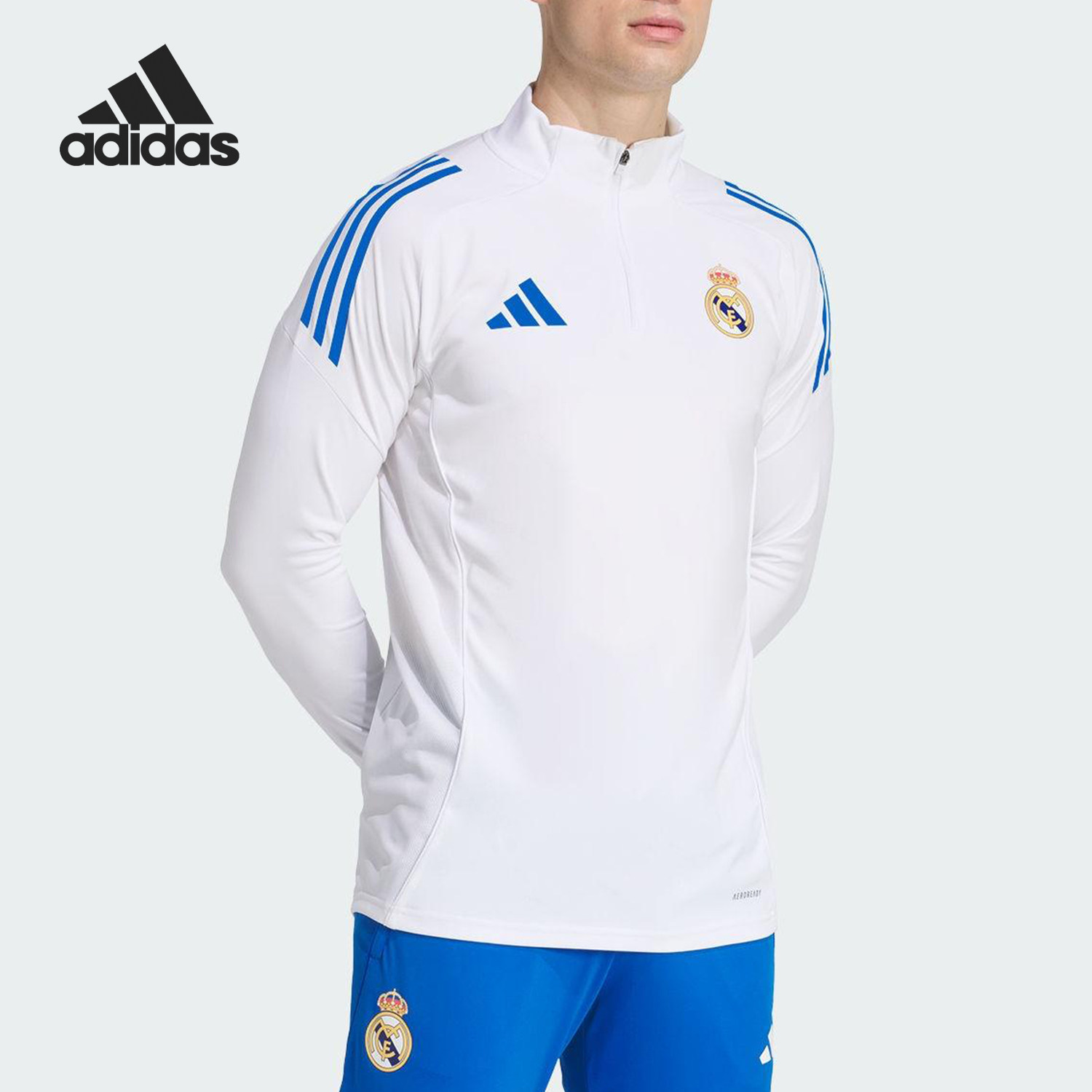 Adidas/阿迪达斯正品春秋男士足球半拉链运动套头卫衣JP4027