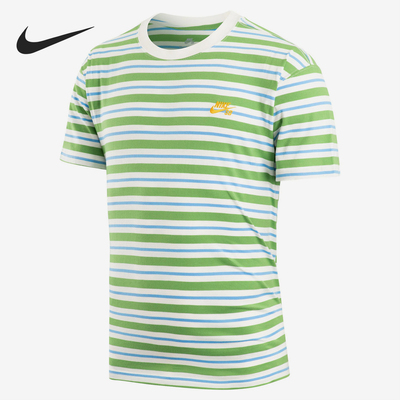 Nike/耐克正品SB夏季男子条纹滑板T恤运动休闲短袖DQ1863-133