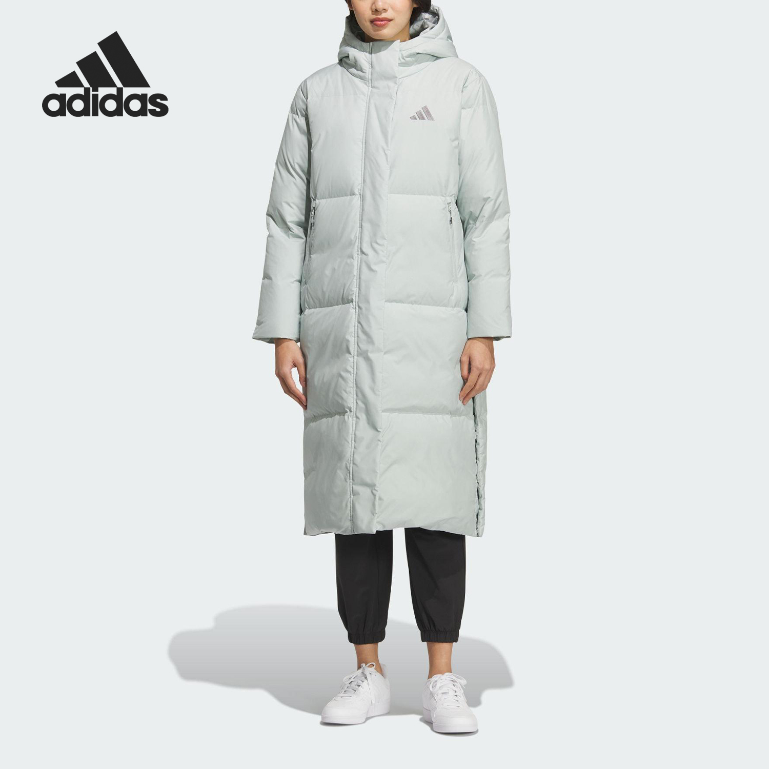 Adidas/阿迪达斯正品W PUFF L DOWN女士长款运动羽绒服KC5949