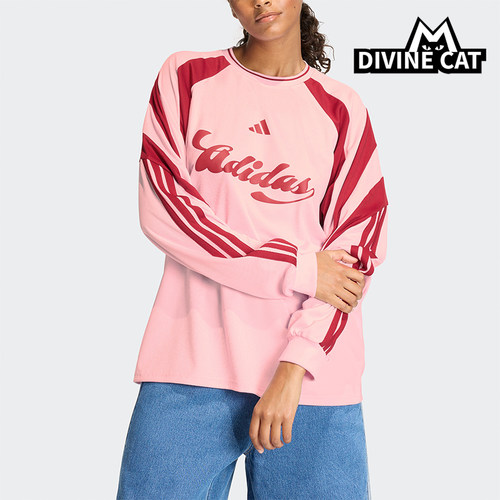 Adidas/阿迪达斯正品2026春季款女士圆领经典透气长袖上衣JY7640